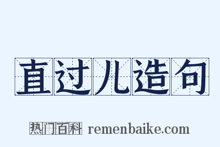 直过儿造句是什么意思的图片